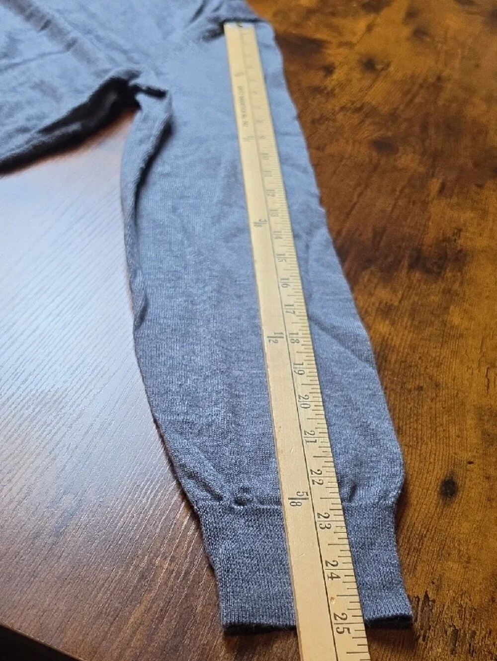 JOSEPH A. BANK | 100% Merino Wool Quarter Zip Mock Neck Sweater Gray | L Tall